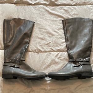 Style & Co. Gray Heeled Boots